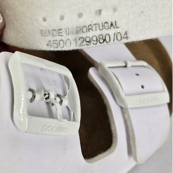 PAPILLIO BY BIRKENSTOCK UNISEX VEGAN WHITE BUCKLE SANDALS – SIZE 41 / L10 M8 - Picture 6 of 11